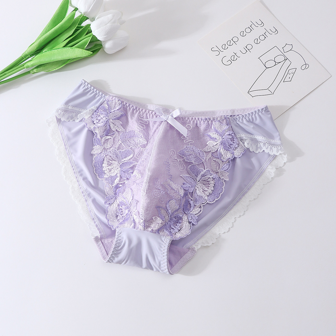 Cuecas de Renda Floral Rosa de - Boxer Brief Pack Cotton avaliação e preço