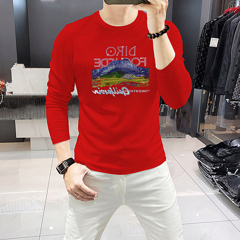 Camiseta masculina de manga co - Undershirt Crew Neck avaliação e preço