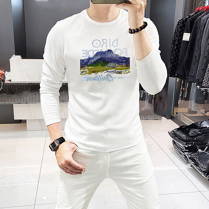 Camiseta masculina de manga co - Undershirt Crew Neck avaliação e preço