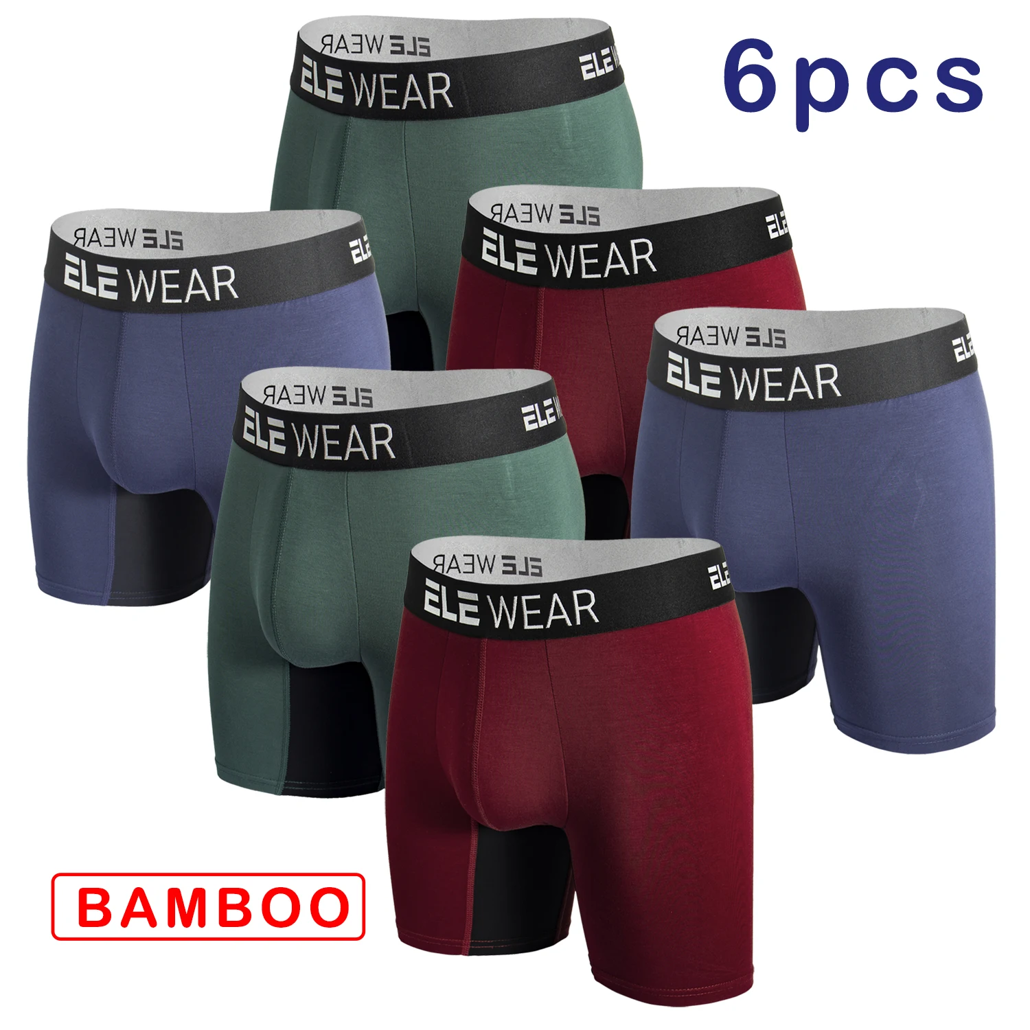 6 peças de cuecas masculinas d - Bamboo Fiber Trunk avaliação e preço