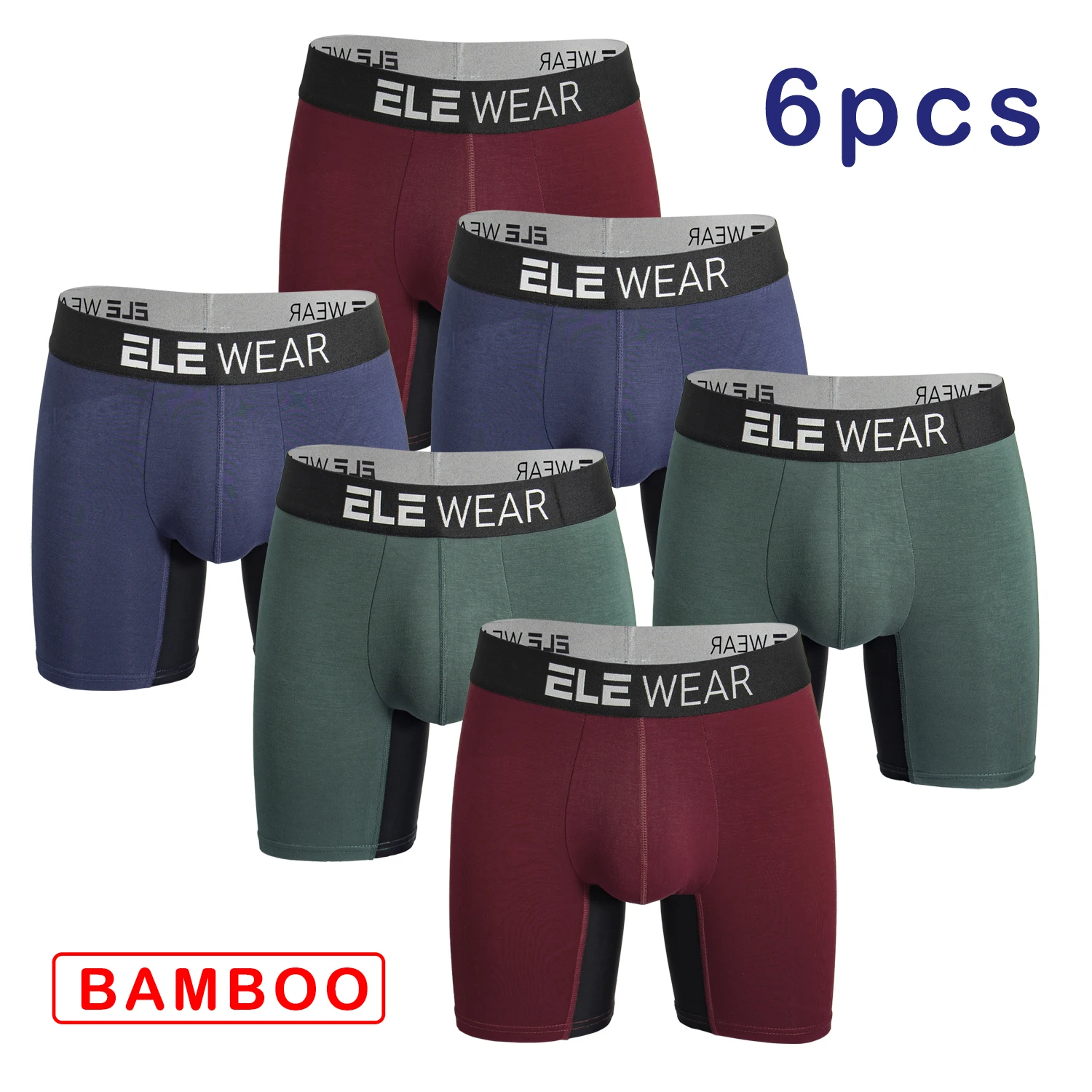 6 peças de cuecas masculinas d - Bamboo Fiber Trunk avaliação e preço